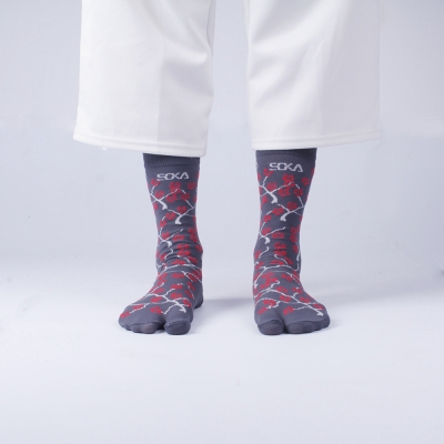 Kaos Kaki Wanita Murah / SOKA Sock Essentials Motif SAKURA / Kaos Kaki Jempol Muslimah Panjang