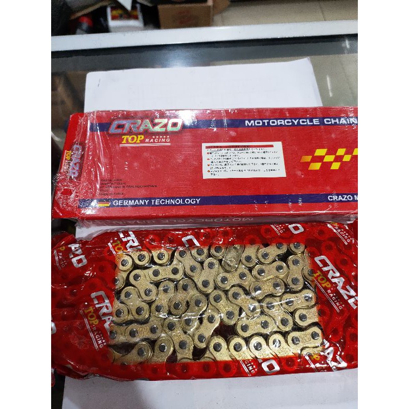 rantai 428 H emas panjang 130L 140 L crazo universal pnp vixion jupiter z jup mx rx king scorpio set