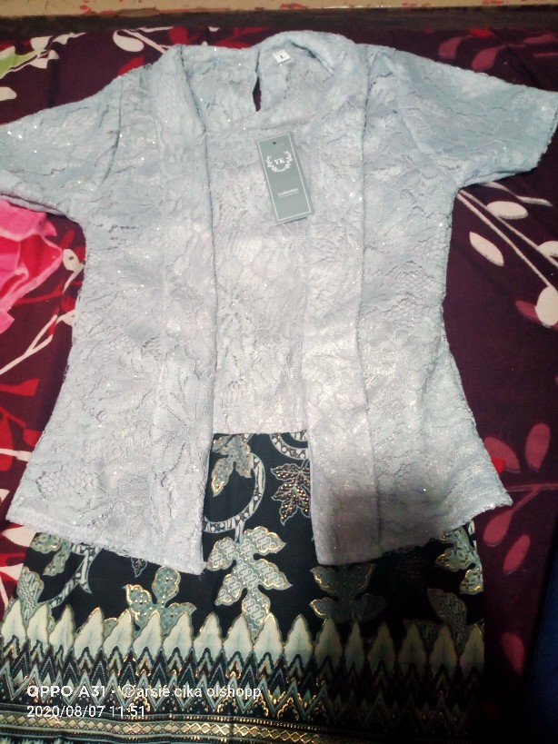 Brukat Tulang Cord Setelan Kids Brokat Kartini Kondangan, Set Kebaya Anak,batik Anak,baju Anak Cewek