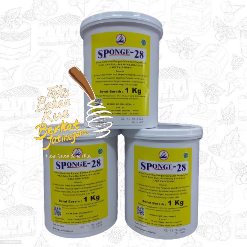 SPONGE 28 KEMASAN 1 KG / CAKE EMULSIFIER / PENGEMBANG KUE / SP 28