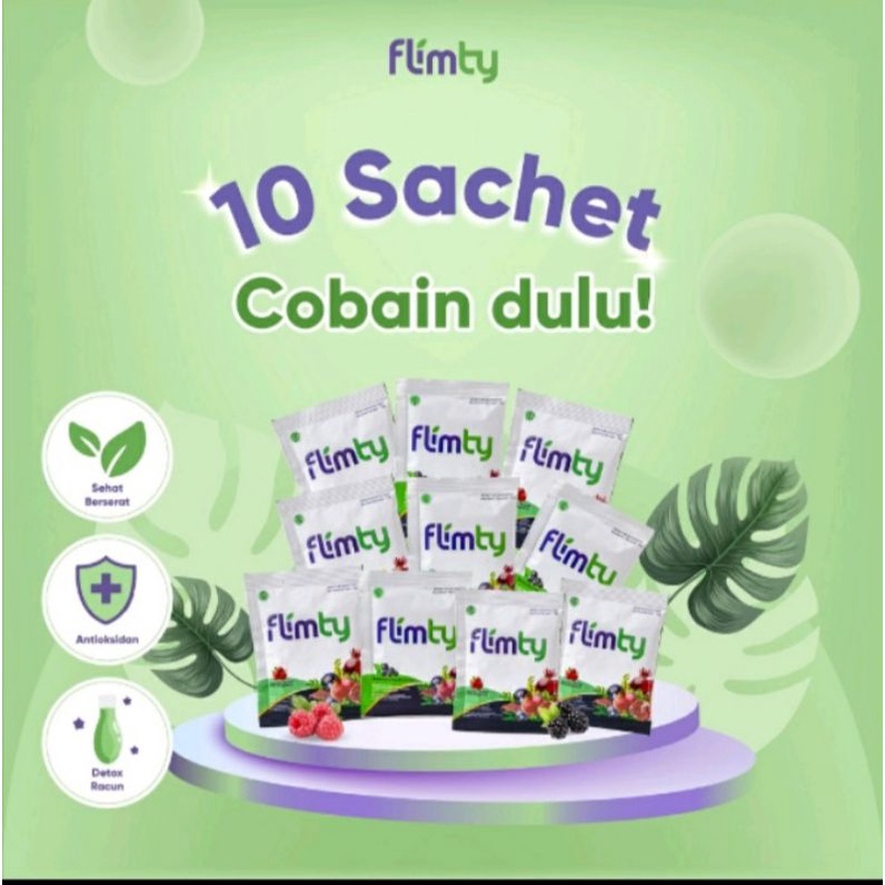 Flimty Fiber (10 Sachet) Cobain Dulu! Detox Pelangsing