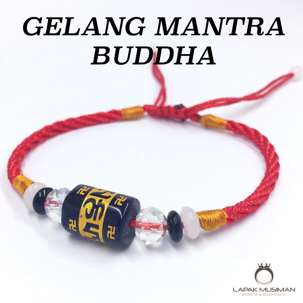 [Bayar di Tempat] Gelang Giok Mantra Buddha