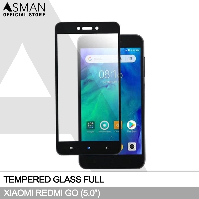 Tempered Glass Full Xiaomi Redmi GO (5.0&quot;) | Anti Gores Kaca - Hitam