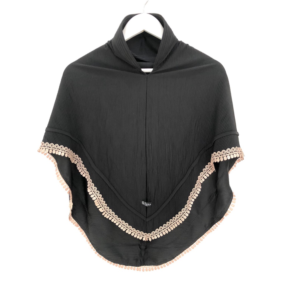 JILBAB INSTAN PLISKET RENDA BAWAH