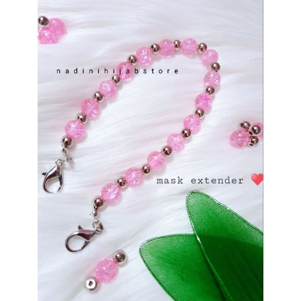 konektor masker hijab / konektor masker crystal / tali masker / kaitan masker / pengait masker