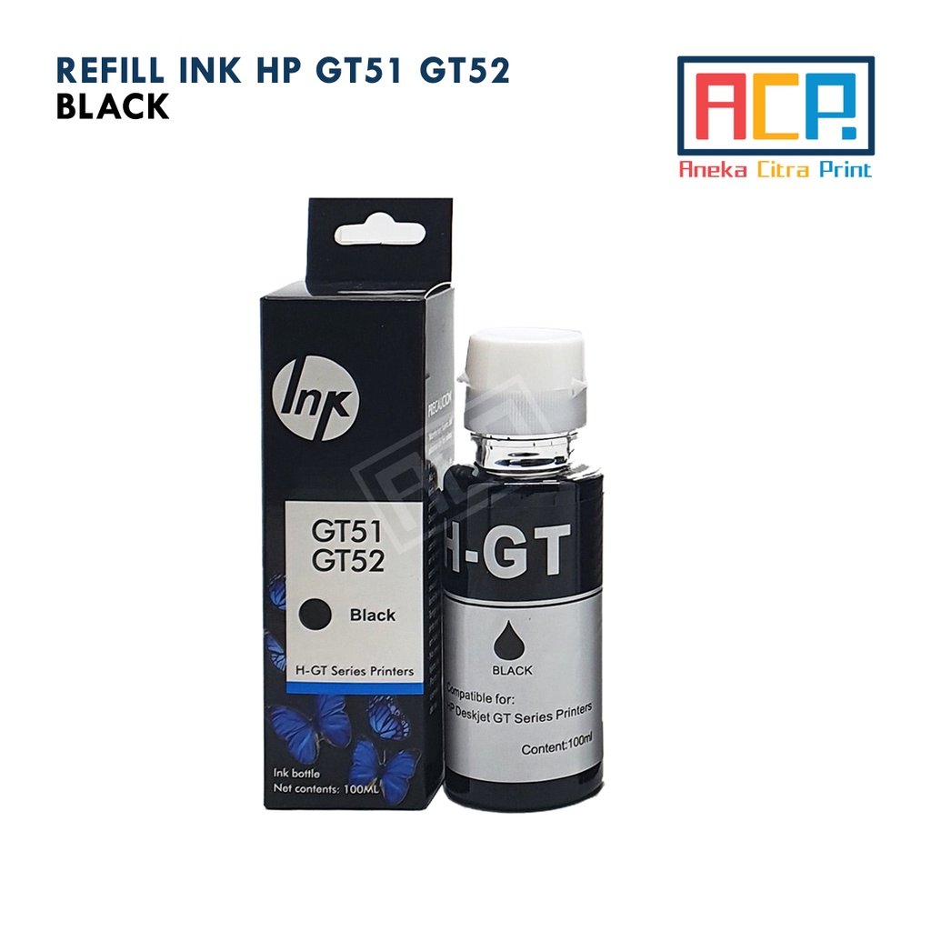 ACP Premium Refill Ink GT51 GT52 - Tinta Dye HP 115 315 319 415 419 450 510 515 550 610 615