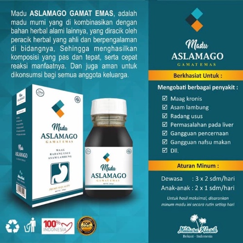 

Madu ASLAMAGO Gamat Emas - Solusi Masalah Lambung - Obat Maag dan Asam Lambung 100% ORIGINAL I MADU GAMAT EMAS