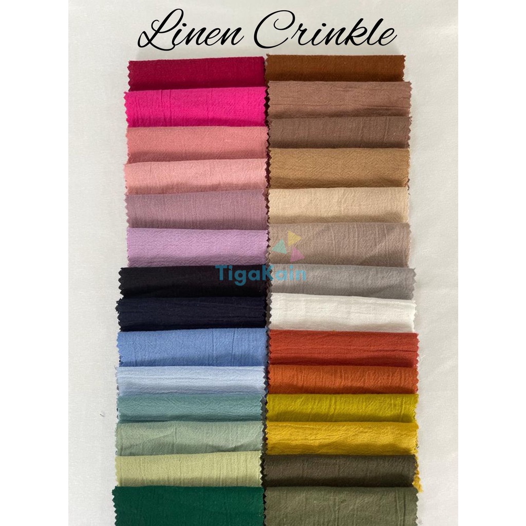 0.5 Meter Kain Linen Crinkle/ Linen Crincle