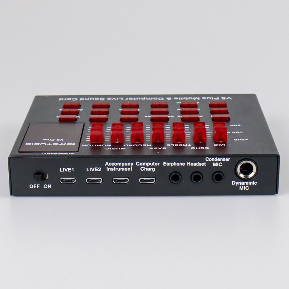 Bluetooth Audio USB External Soundcard Live Broadcast Microphone Headset - V8