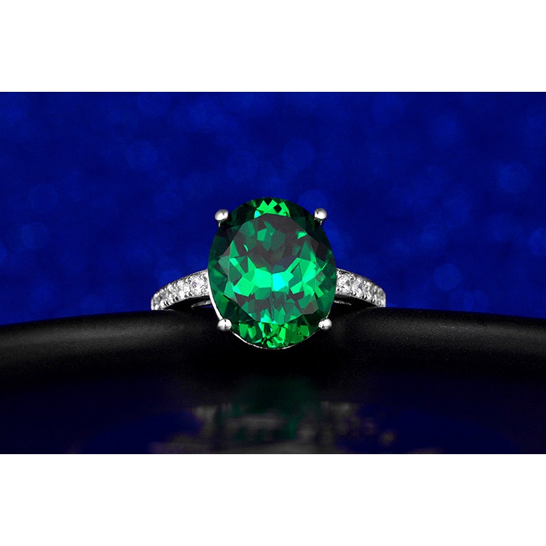 Cincin Sterling Silver 925 Dengan Batu Emerald Hijau Untuk Wanita Ccb80