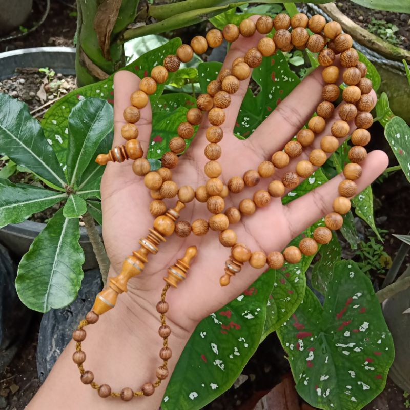 Tasbih Kayu Galih Kelor Emas Super Antik Size 9mm