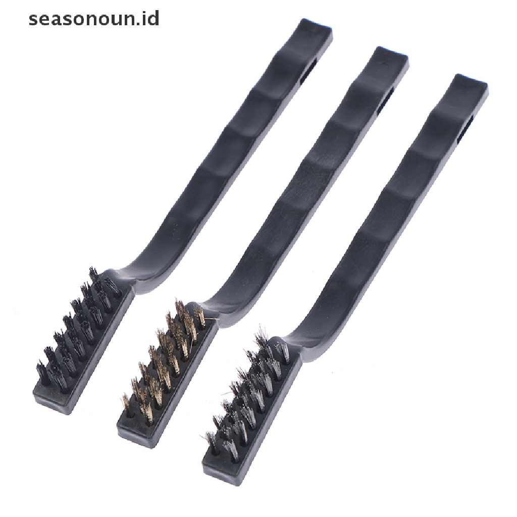 【seasonoun】 3/12/15pcs 170mm Wire Steel Brass Brush Mini Brushes Polishing Burring Brushes ID