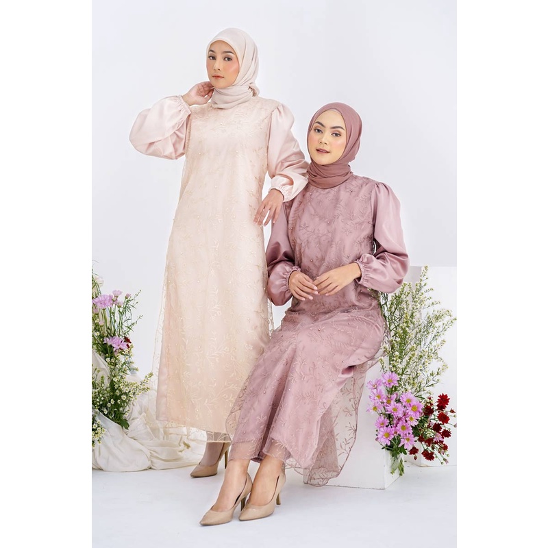 GAMIS TILE IZATIA GAMIS LEBARAN TERBARU GAMIS BROKAT KEKINIAN GAMIS MODERN  LONGDRESS BAJU LEBARAN K