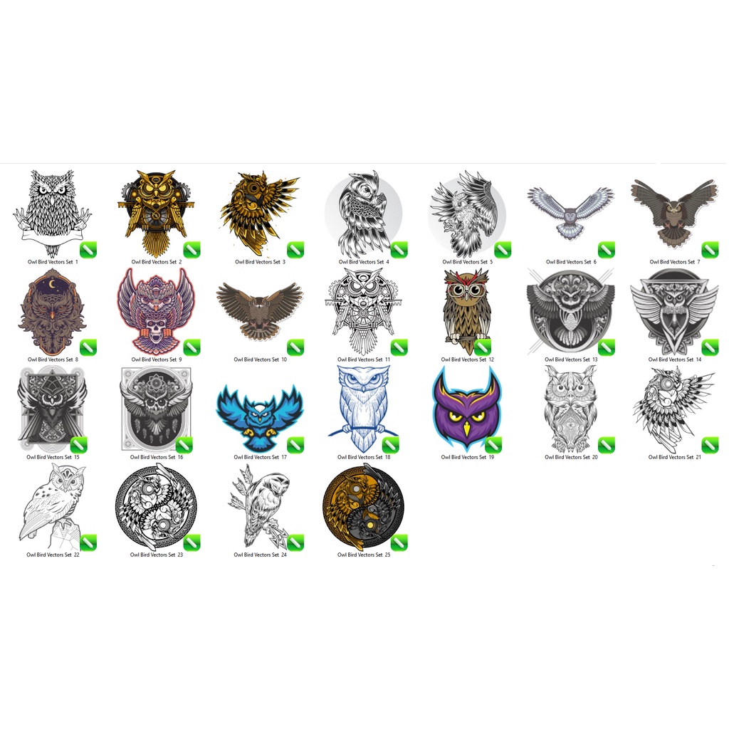 Owl Bird Vectors - Coreldraw