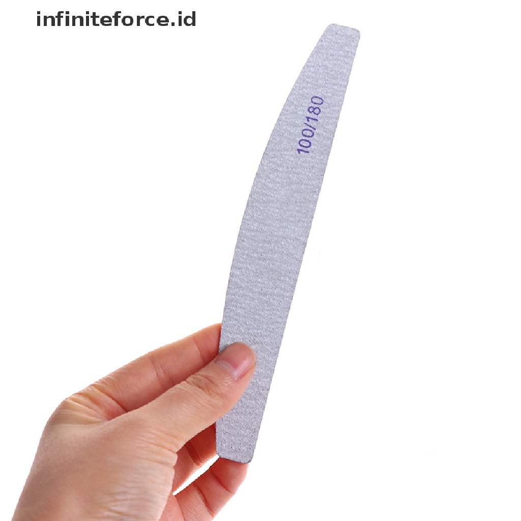 Infiniteforce.id 10pcs / Lot Kikir Kuku Profesional Bahan Kayu 100 / 180