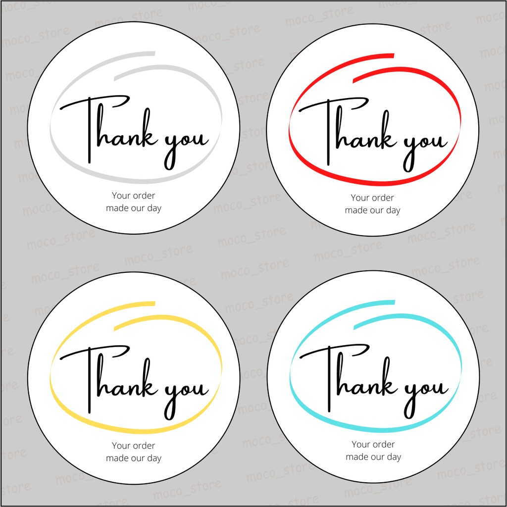 

STIKER WATERPROOF (Anti Air) "THANK YOU" untuk Paket, Box, Kado, Hampers, sesukamu