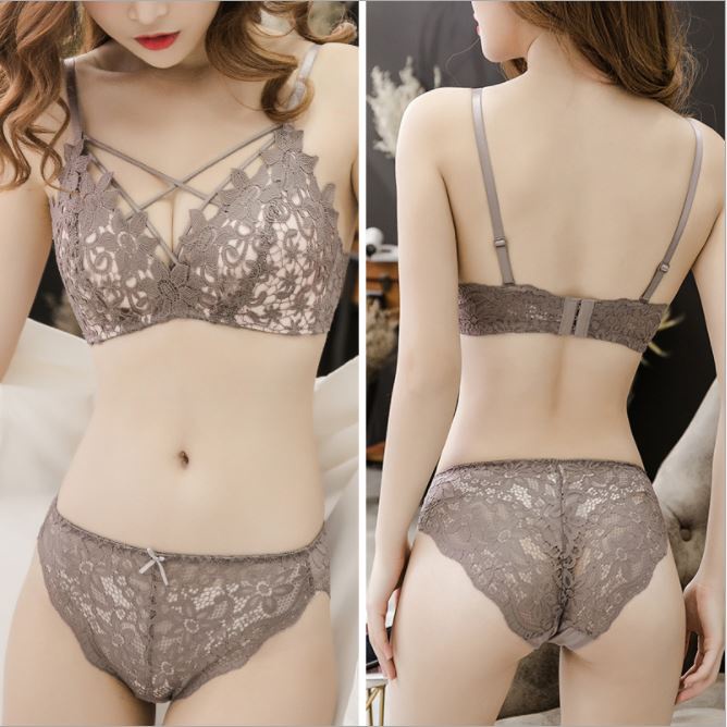 BV.ID BR400 BRA BH PUSH UP TANPA KAWAT WANITA MOTIF BUNGA TALI SILANG COD BRA SAJA