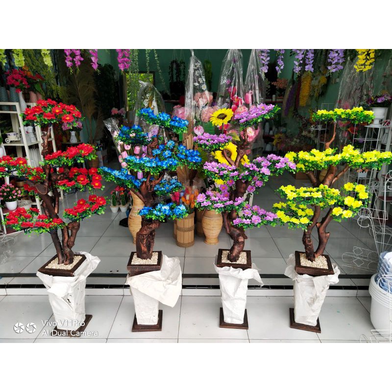 bunga bonsai bunga sudut semanggi bunga pojok ruangan bunga artificial