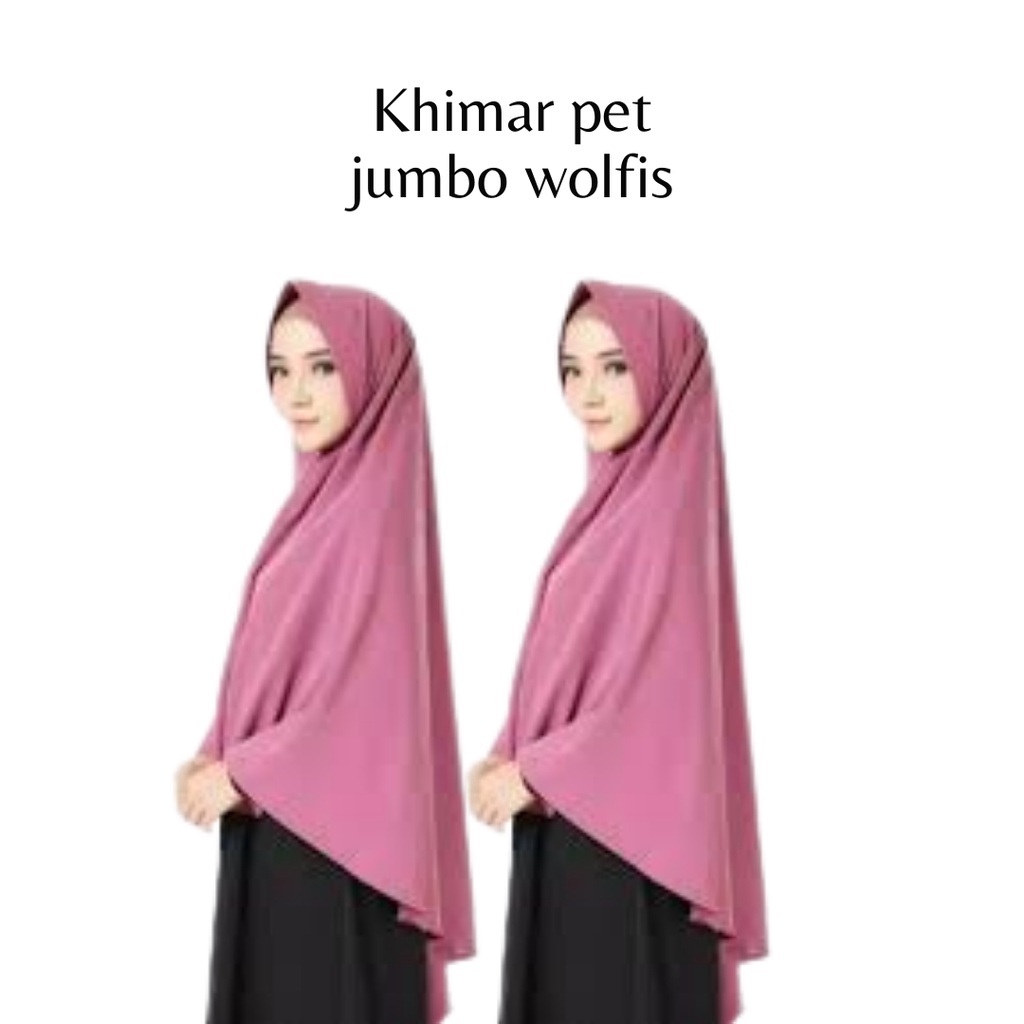 Khimar Pet Jumbo / Khimar Pinguin Jilbab Wolfis Antem Kerudung Instan / Jilbab Instan Pet Jumbo