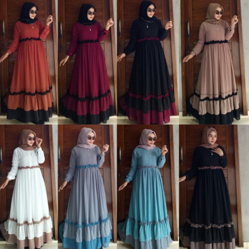 RA_ GAMIS CERUTY POLOS TERBARU / ANNISA DRESS / GAMIS CERUTTY CANTIK / GAMIS ORI ALHAYA