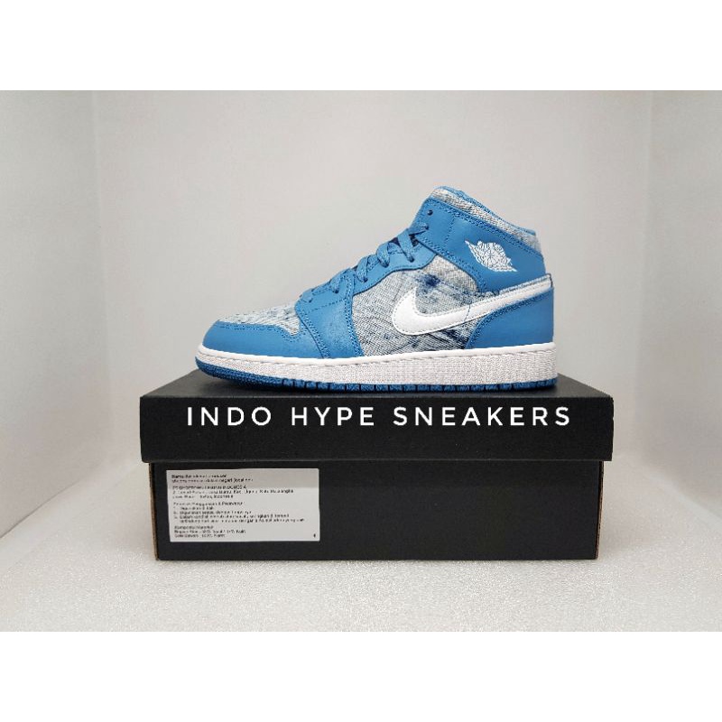 Air Jordan 1 Mid WASHED DENIM (GS)