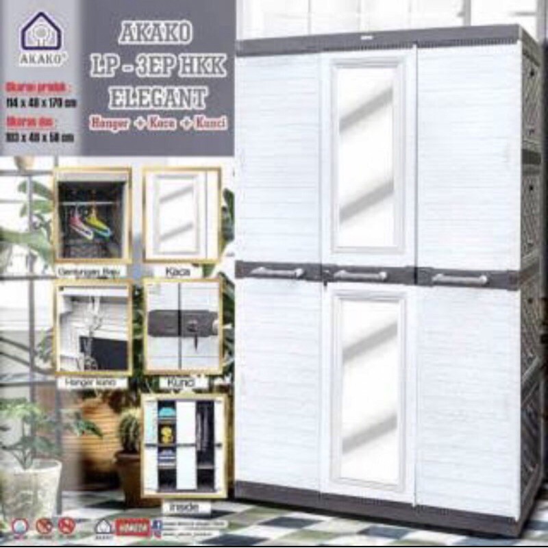 Lemari Jumbo Gantung Pintu 3 AKAKO