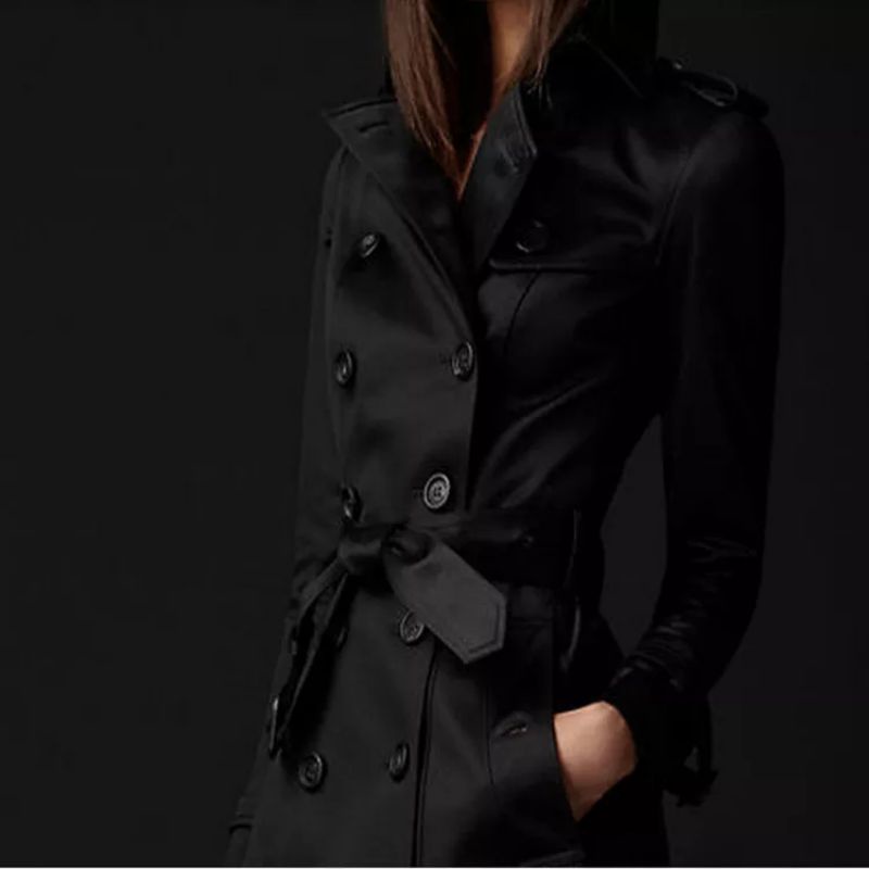 women's coat wanita kancing dua baris /Trench Coat wanita terbaru size s_xxxxl