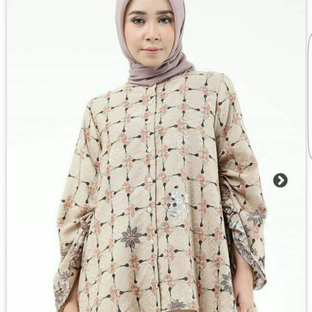❌BOOKED AQSHA❌PL KURANJI TOP "KHAKI" RIA MIRANDA SIZE" S"