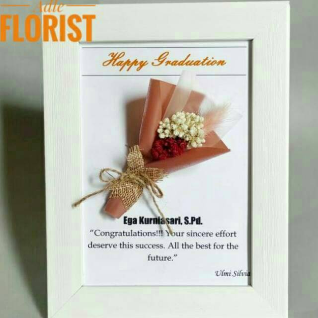 KADO WISUDA / KADO ULTAH  / FLOWER IN FRAME / FLOWER IN FRAME / KADO ANNIVERSARY /KAD0 WEDDING