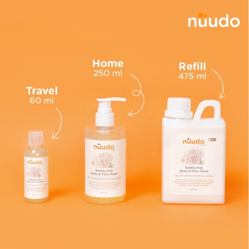 NUUDO-NUUDO BY PURECO GENTLE BABY HEAD TO TOE WASH-BUBBLY KIDS BODY TO FACE WASH-BODY LOTION-CONDOTIONING KIDS SHAMPOO-HAIR LOTION- REFILL 475ML-SABUN MANDI SAMPO BAYI/ANAK