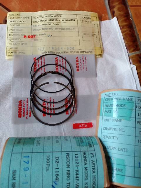 Ring piston seher seker cincin torak beat esp beat eco bit stater halus std original asli riken-4