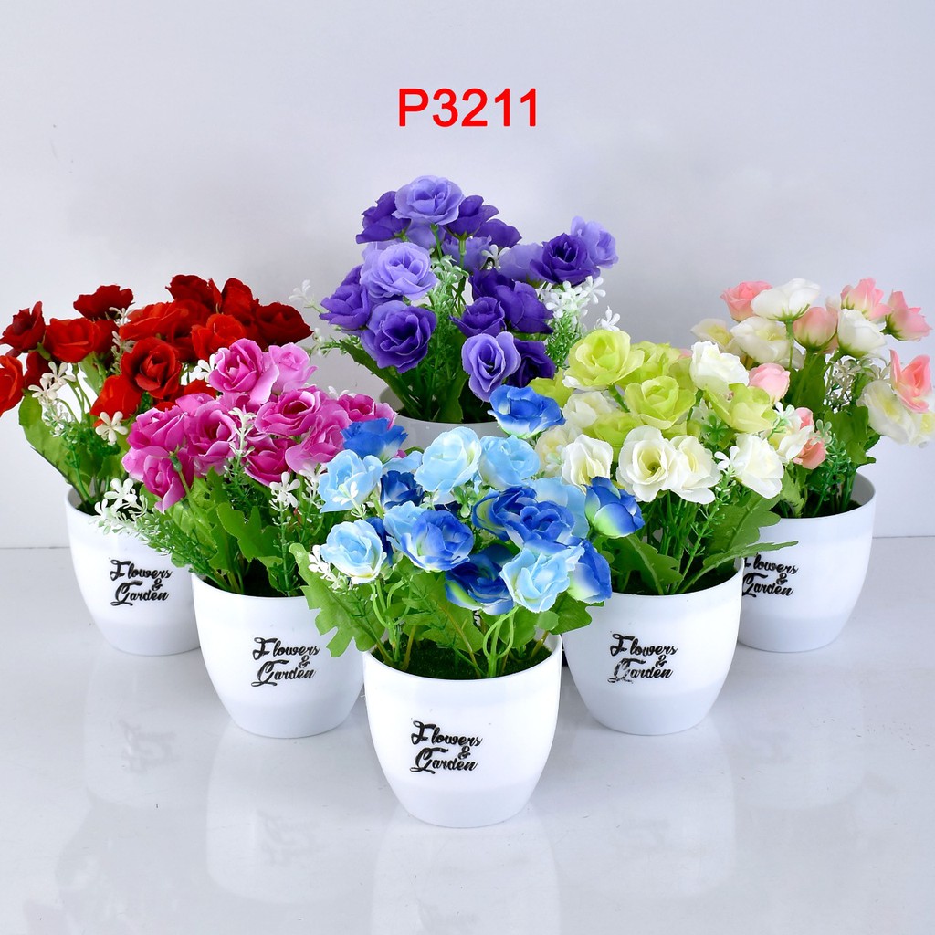 COD/ TL88 P3211 TANAMAN BUNGA HIAS POT TANAMAN HIAS DEKORASI RUMAH DAN BUNGA PLASTIK-8