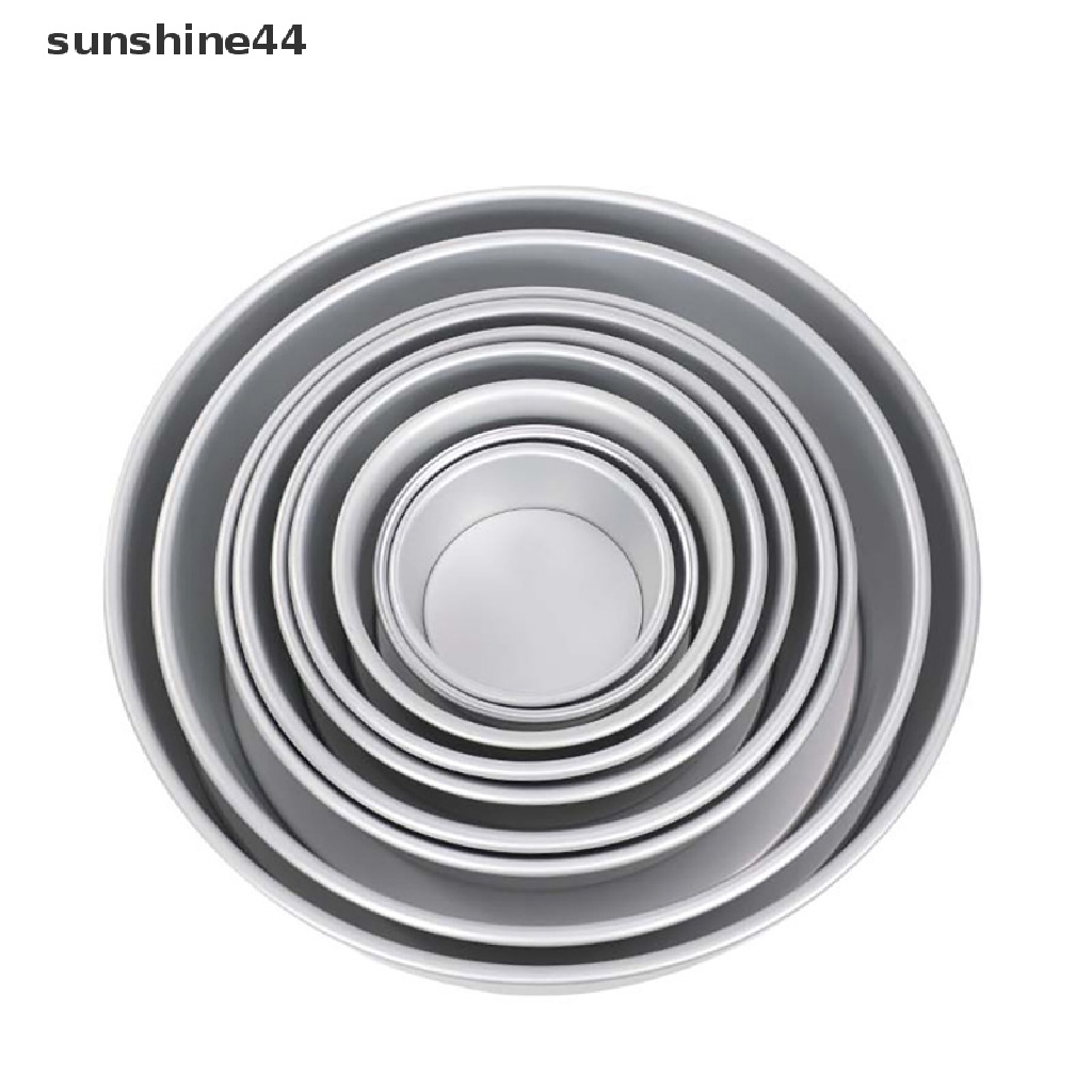 Sunshine Cetakan Kue Bulat 4 / 5 / 6 / 7 &quot;Bahan Aluminum Anti Lengket Bagian Bawah Bisa Dilepas