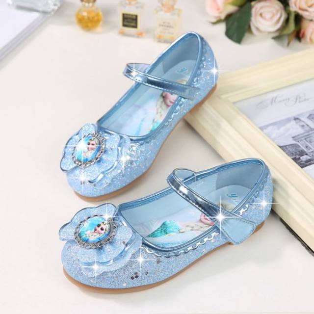SEPATU FROZEN ELSA/SEPATU ANAK PEREMPUAN IMPORT/SEPATU ANAK PEREMPUAN MOTIF FROZEN BLINK/SEPATU ANAK