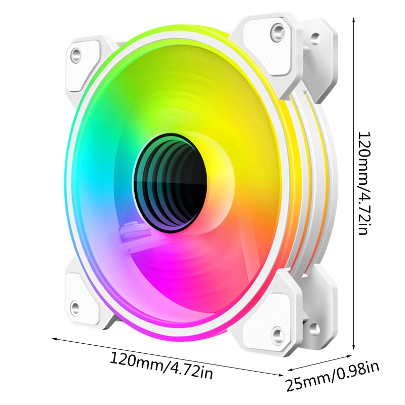 Bt 120mm PC Fans Komputer Warna-Warni Untuk Case Fans Untuk Desktops Adjustable ARGB Coole