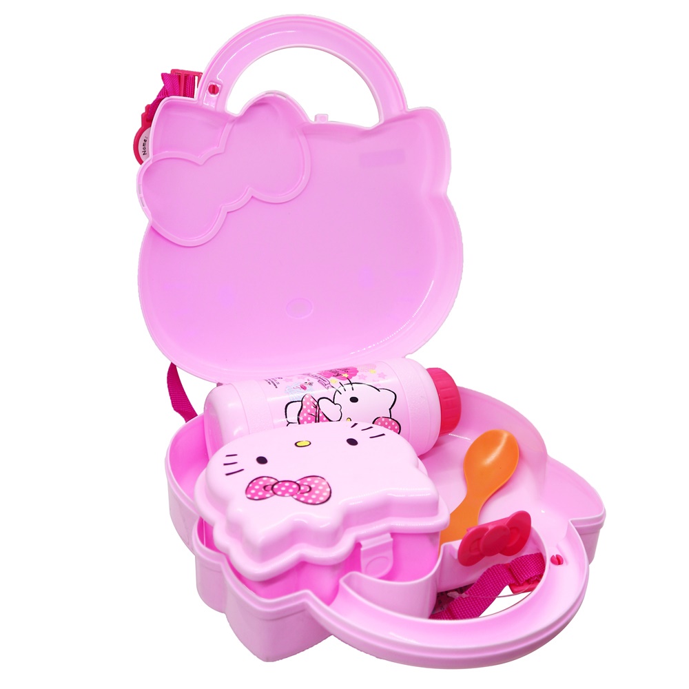 FM - Tempat Bekal Makan Set Hello Kitty Summer Cupid School Box Plus Tali