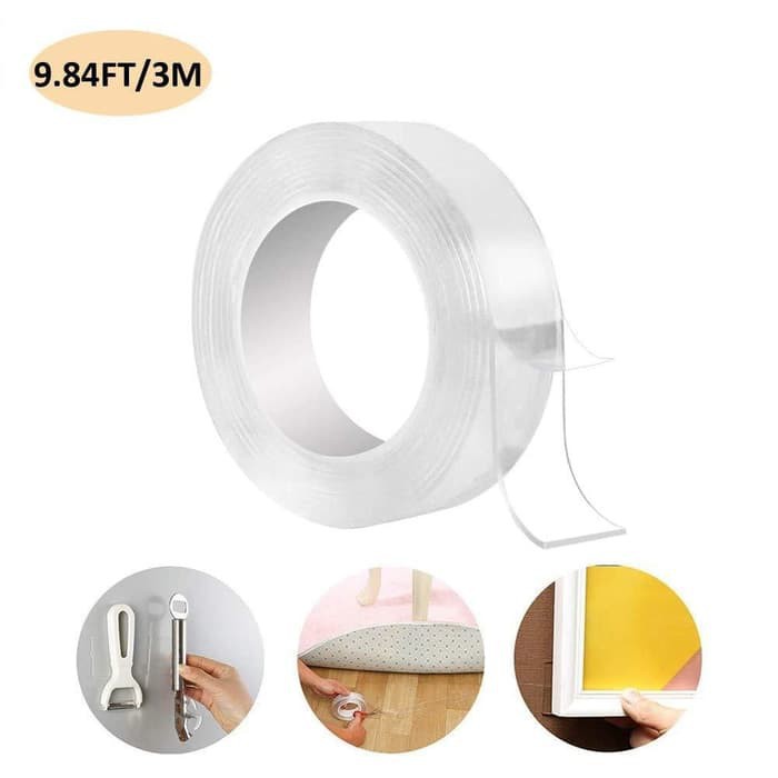 

Magic Nano Double Tape Bening Tahan Air 30mm x 2Meter Acrylic Elastis