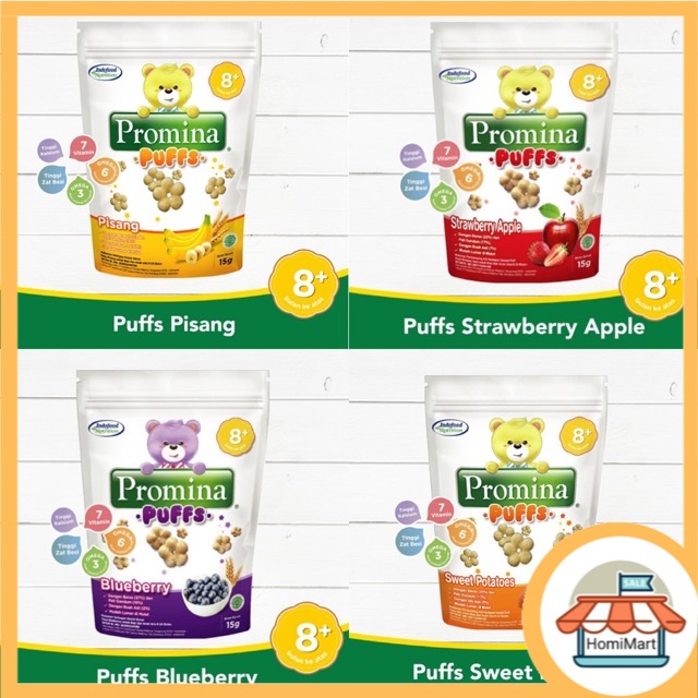 homimart I PROMINA Puffs 8+ (Puff Snack Cemilan Biskuit Bayi)