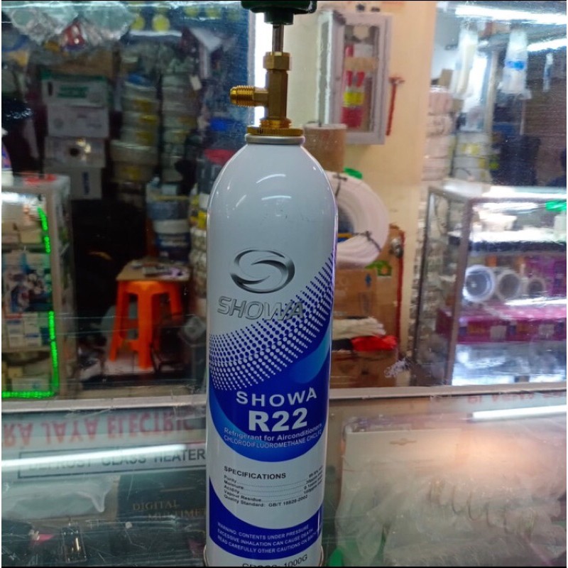 Refrigerant R22 kaleng 1kg Showa + krant pembuka