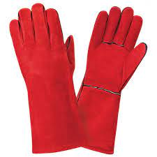 [CUCI GUDANG]SARUNG TANGAN KULIT SARUNG TANGAN LAS ANTI PANAS WELDING SAFETY GLOVES KULIT ARGON PANJANG 14 INCH