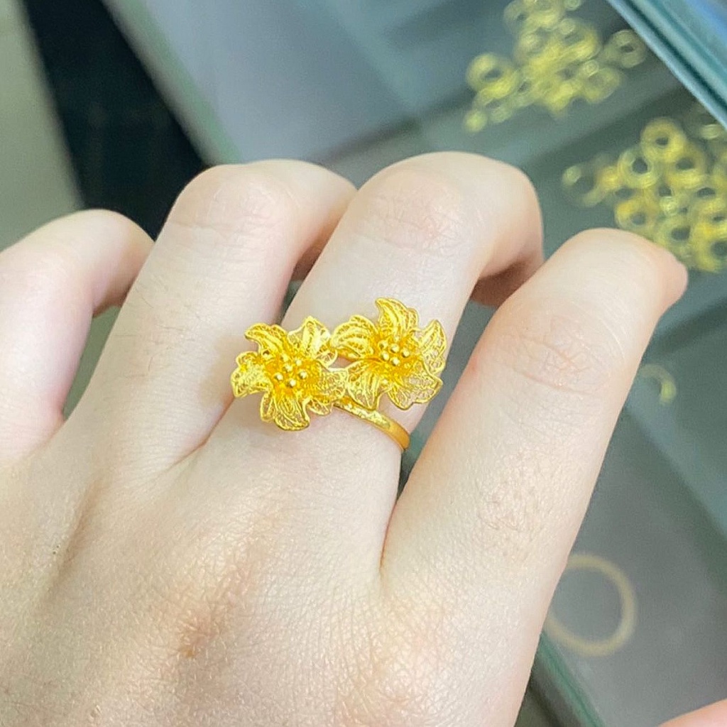 Cincin anak dan dewasa emas asli kadar 875 model bunga kendari anak dan dewasa emas asli 3.5 g gr gram