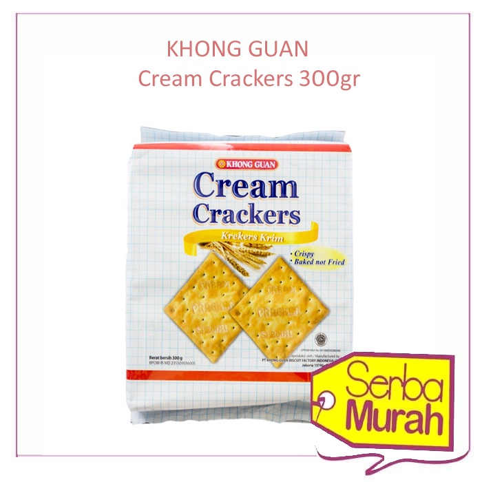 

Khong Guan Cream Crackers 300 gram / Biskuti Krekers Krim
