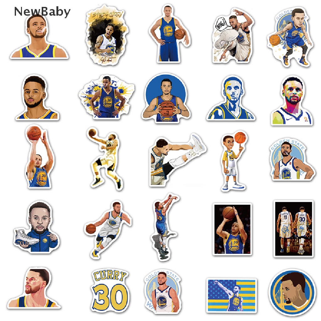 50pcs Stiker graffiti Bintang Messi / James / Kobe / Curry Bahan PVC