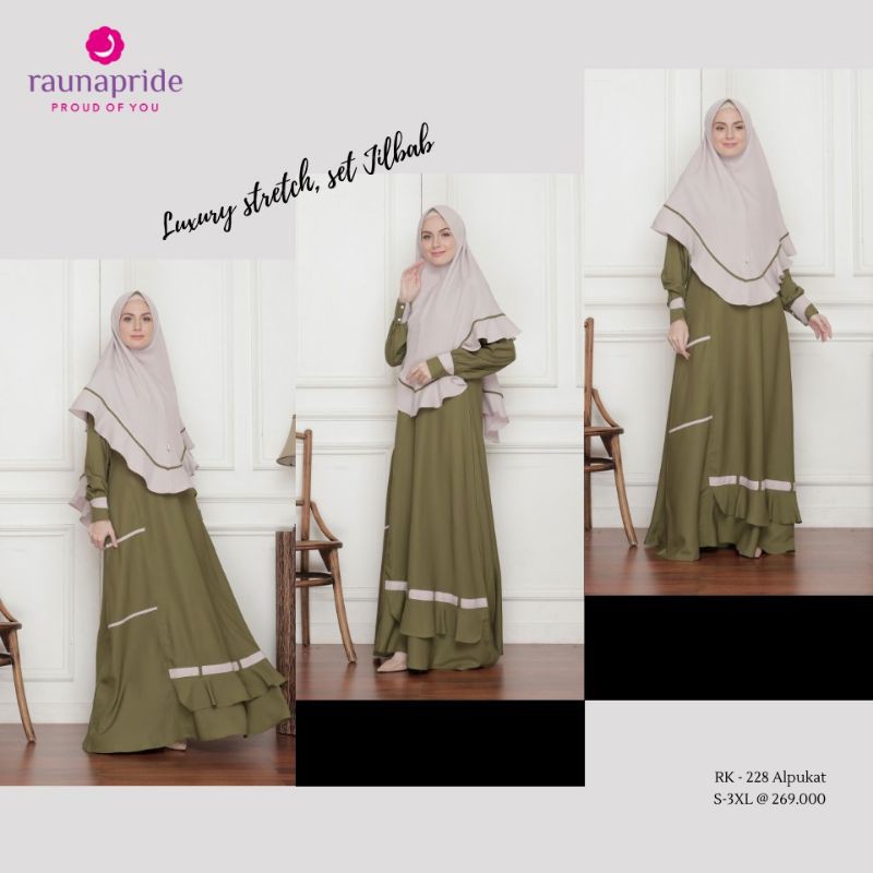 BISA COD - Gamis Rauna RK 226 RK 227 RK 228 RK 229 GAMIS SYARI RAUNA PRIDE FASHION MUSLIM