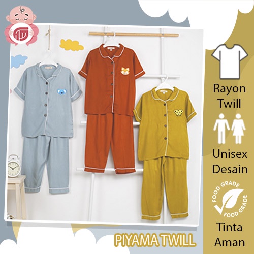 Setelan Piyama Baju Tidur Anak Perempuan Cewek Laki Laki umur 1 2 3 4 tahun