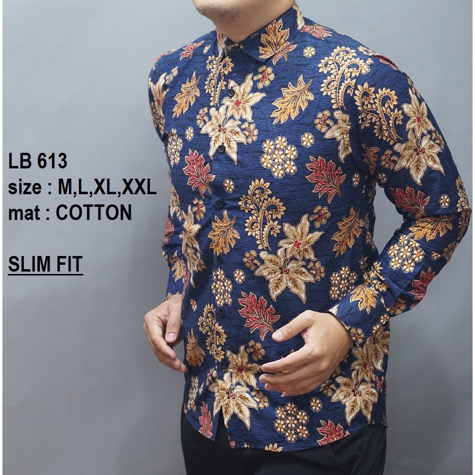 BAJU PRIA/COWOK KEMEJA BATIK PREMIUM SLIMFIT LENGAN/TANGAN PANJANG/PENDEK