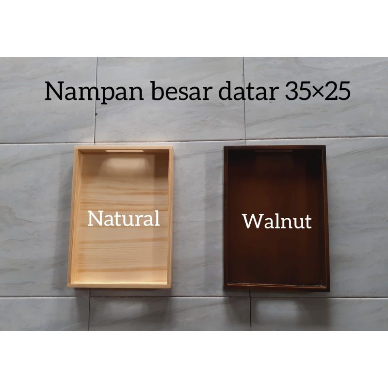 Baki Kayu Pinus/ Nampan Kayu/Tray kayu/ Baki Kayu serbaguna uk 35x25cm