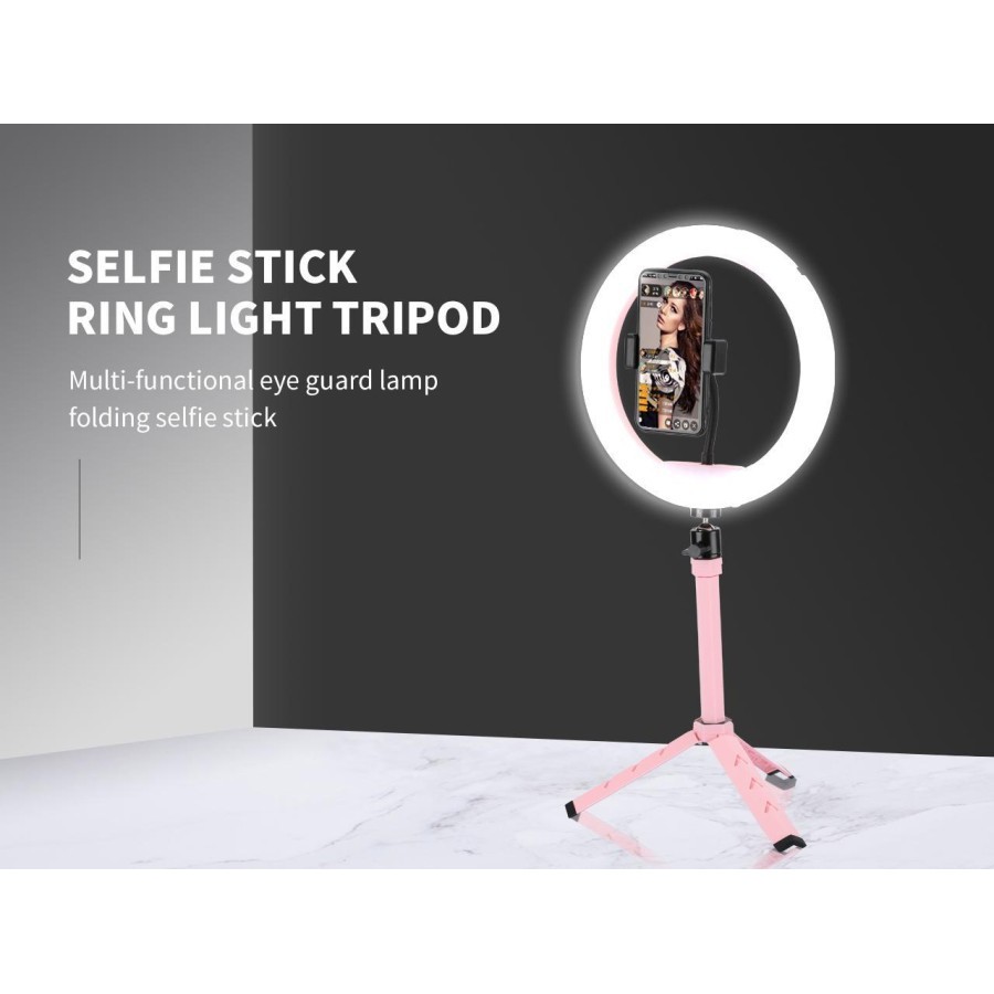 Ringlight Tripod 55 cm + Remote Bluetooth untuk selfie Ring Light Fill Light 3 Mode Lampu