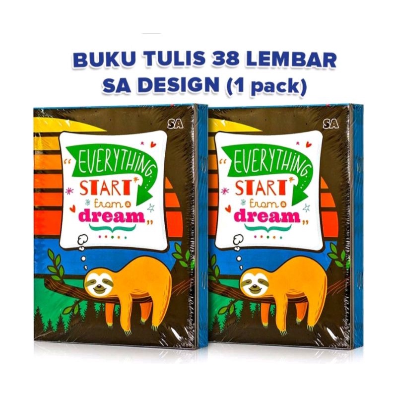 

Buku tulis merek SA 30 dan 50 lembar isi 10 buku/pak