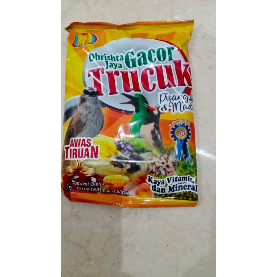 VOER TRUCUK GACOR DENGAN VARIAN PISANG DAN MADU SANGAT COCOK UNTUK BURUNG TRUCUK